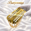 Золотой погон «Выпускница» с цепочкой для выпускной ленты